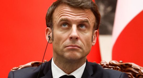 On the front page where is Emmanuel Macron going