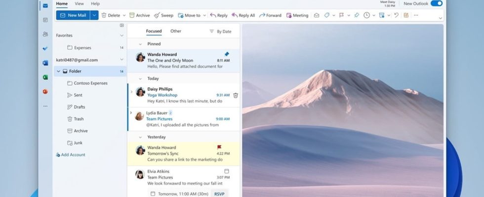 The new version of Outlook on Windows benefits from an