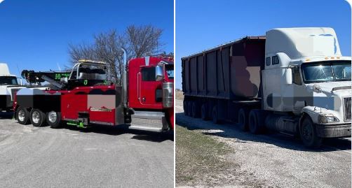 Transport truck driver facing loads Police