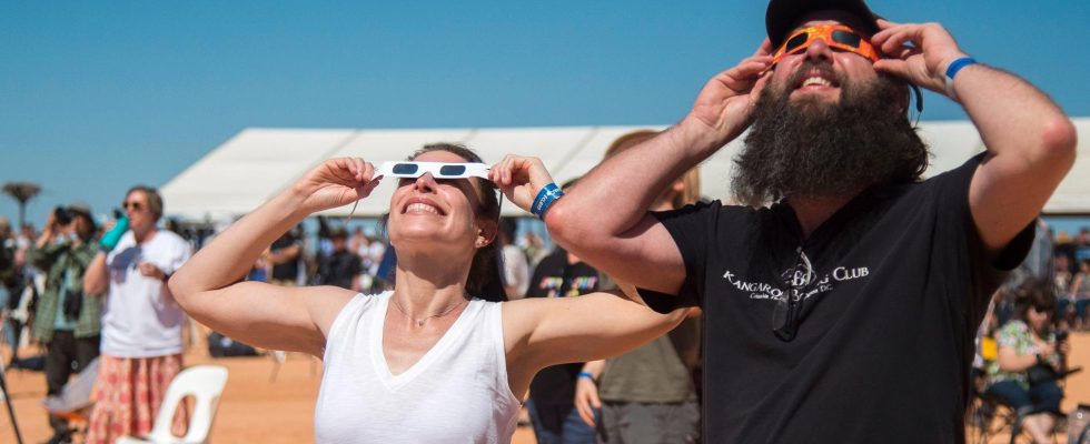 Unusual solar eclipse attracted thousands