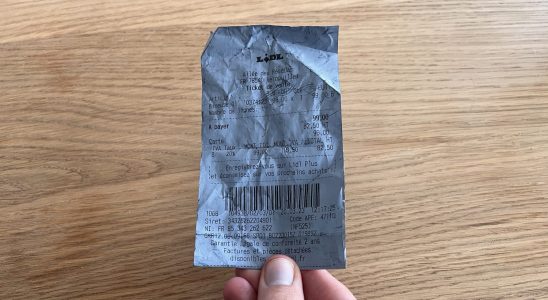 Why are Lidl receipts blue