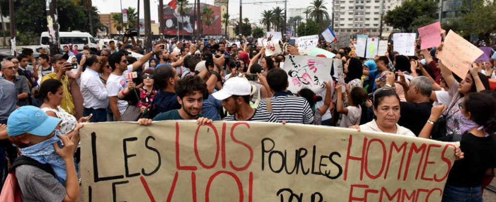 demonstration against a judgment deemed lax against rapists of an