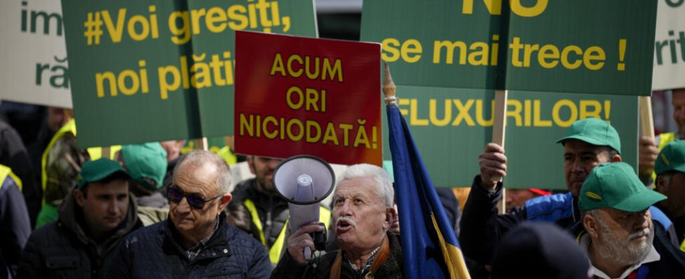 demonstration of farmers against the influx of grain from Ukraine