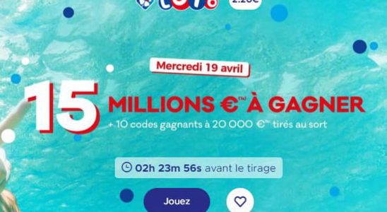 exceptional draw of 15 million euros this Wednesday April 19