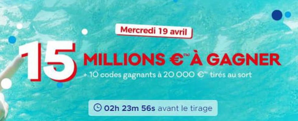 exceptional draw of 15 million euros this Wednesday April 19