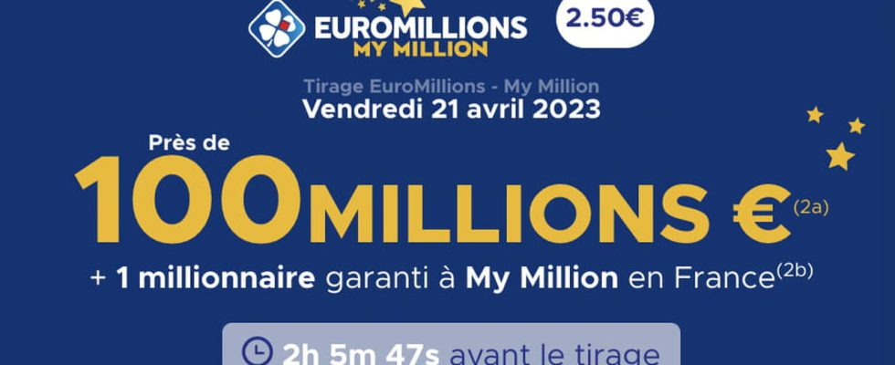 the draw for Friday April 21 2023 100 million euros