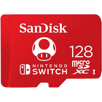 SanDisk SDSQXAO-128G-GNCZN 128GB microSD Memory Card for Nintendo Switch Red