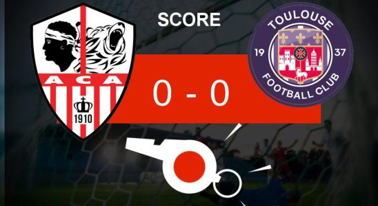 AC Ajaccio Toulouse the two teams finish tied the