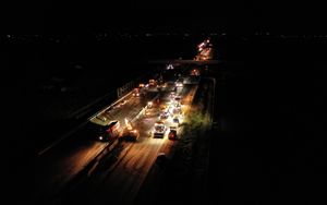 Bad weather A14 the massive night operations of the Autostrade