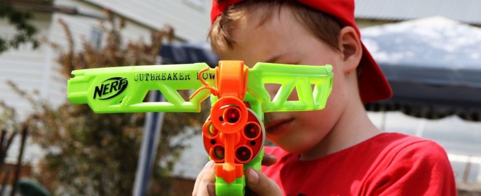 Guns with foam projectiles watch out for eye injuries