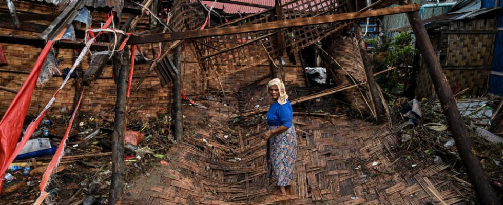 In Burma the state of Rakhine devastated by Cyclone Mocha