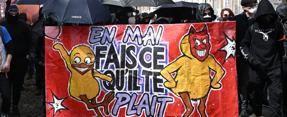 May 1 the Parisian procession left tensions in Nantes and