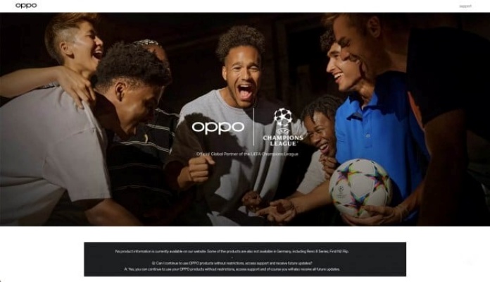 Oppo Germany Deleted Its Website