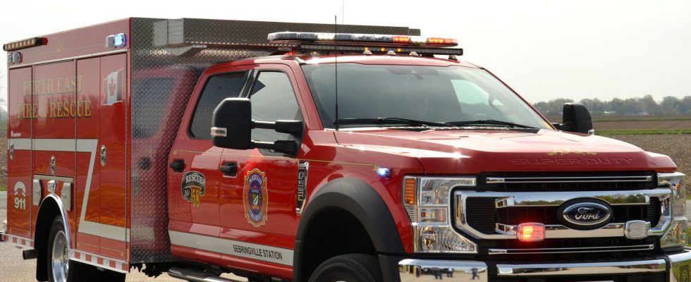 Perth East Fire Department receives delivery of new rescue truck