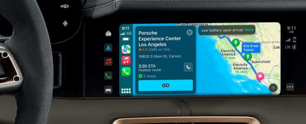 Porsche Taycan Newly Qualified in CarPlay