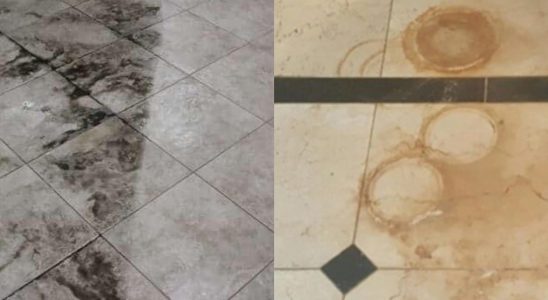 Pot Marks and Rust on Patio Tiles How to