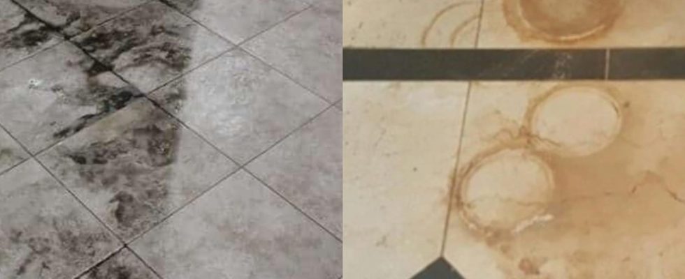 Pot Marks and Rust on Patio Tiles How to