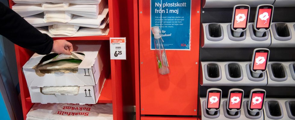 Swedes use of plastic bags is increasing