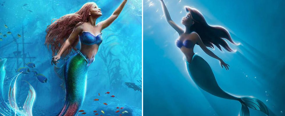 The complete Ariel cast compared to the 1989 animated film