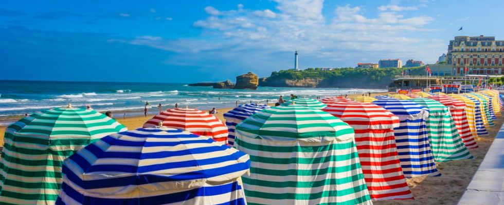 The emblematic Grande Plage of Biarritz