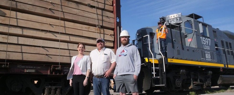 Townsend Lumber delivers its first outbound rail shipment