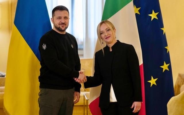 Ukrainian President Zelensky visited Italy for the first time since