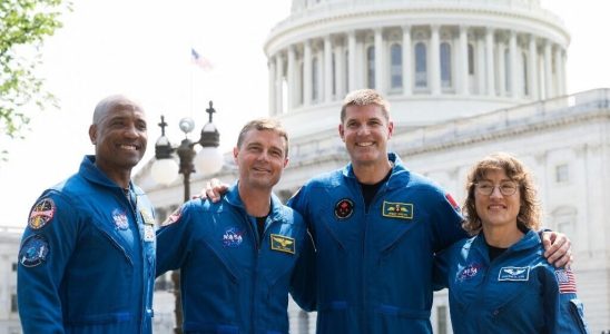 astronauts from the Artemis 2 mission visiting Congress in Washington