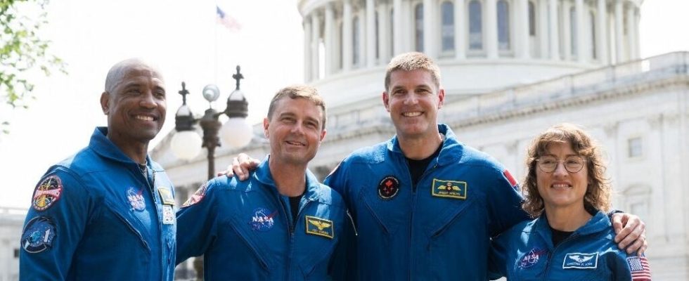 astronauts from the Artemis 2 mission visiting Congress in Washington