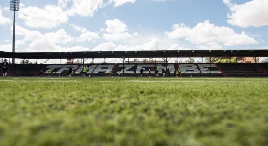 five young people from TP Mazembe take advantage of a