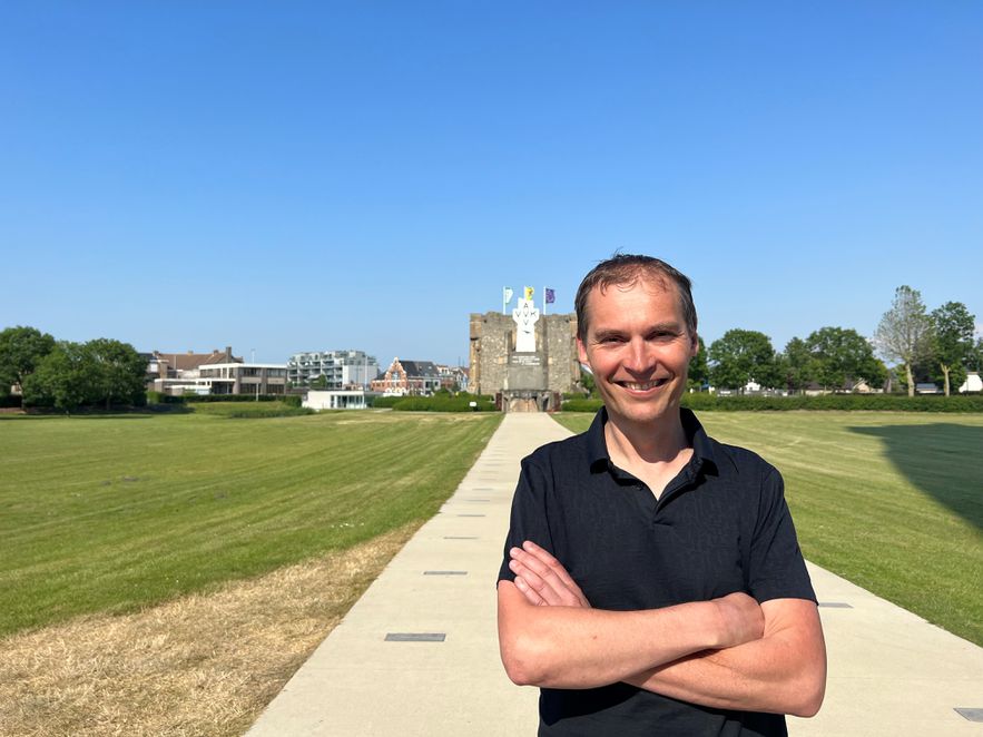 Peter Verplancke, curator of the Yser Tower (Aan de Ijzer) museum, in Diksmuide, near France