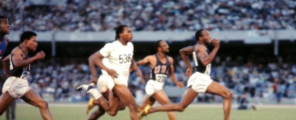 Athletics Jim Hines first man under 10 seconds in the