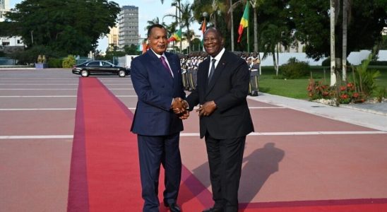 Congolese President Denis Sassou Nguesso on a state visit to Cote