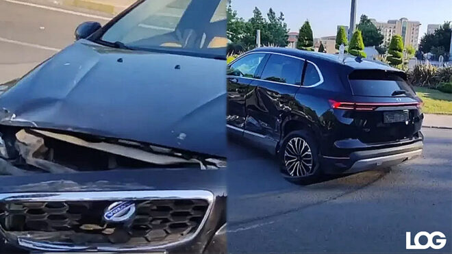 Crash involving Togg T10X and a Volvo made noise Video