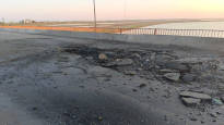 The destruction of the bridge leading from Crimea to the