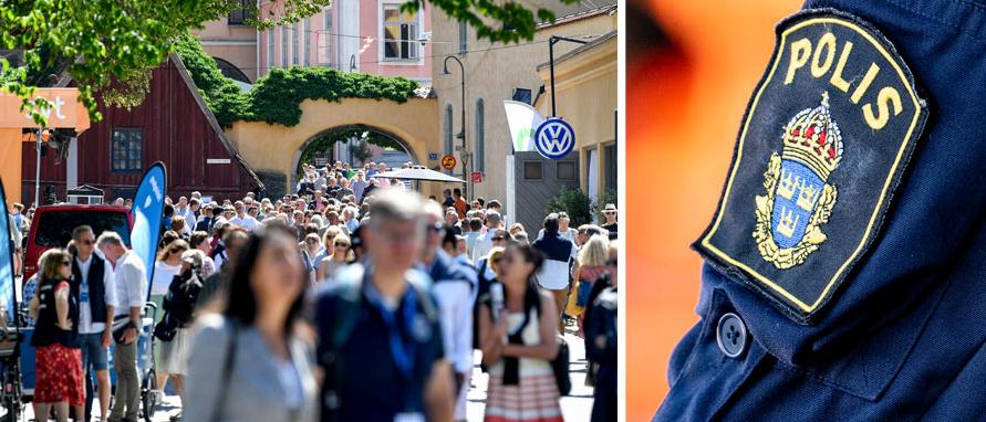 The polices plan for Almedalen Guarding strategic locations