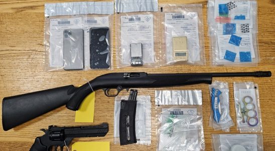 Three face charges after drugs weapons seized by police in