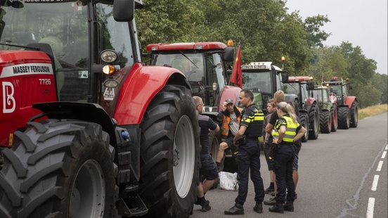 Tractors on their way to The Hague but taken off