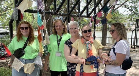 Yarn bombing brings awareness to people living with deafblindness