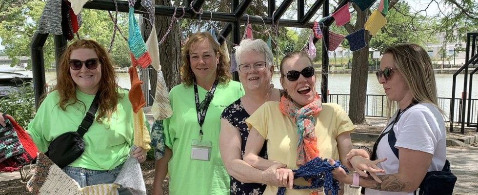 Yarn bombing brings awareness to people living with deafblindness