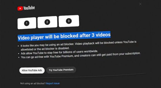 YouTube will block those who use ad blockers