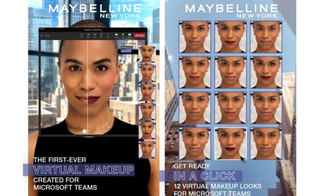 AI Maybelline filters introduced for Microsoft Teams