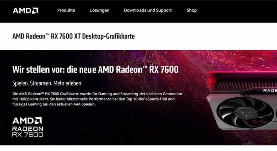 AMD mistakenly listed Radeon RX 7600 GPU