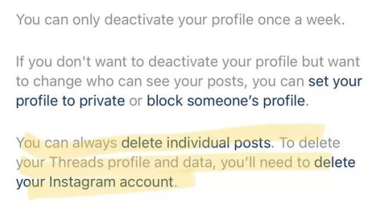 How to delete threads account The answer to this question