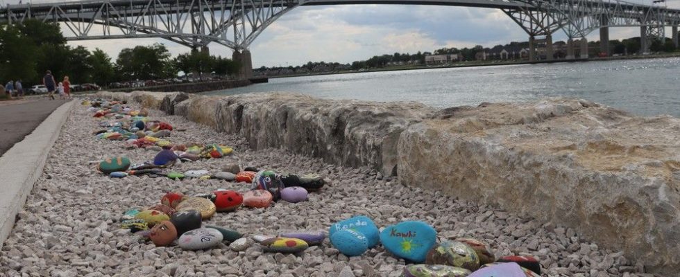 Rocky the painted stone snake still growing on Sarnias waterfront