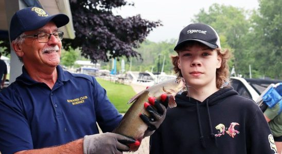 Smiling faces at the annual Kiwanis Club of Rodney fishing