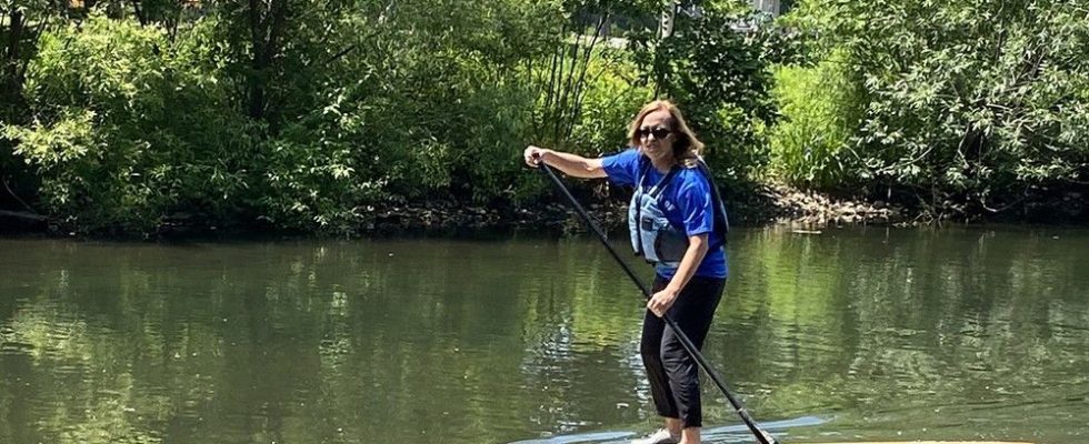 Student built standup paddleboard takes maiden trip