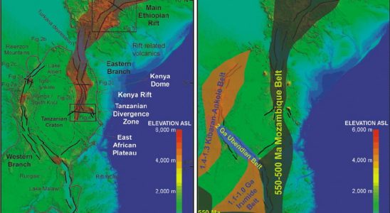 The African continent is tearing it could be cut in