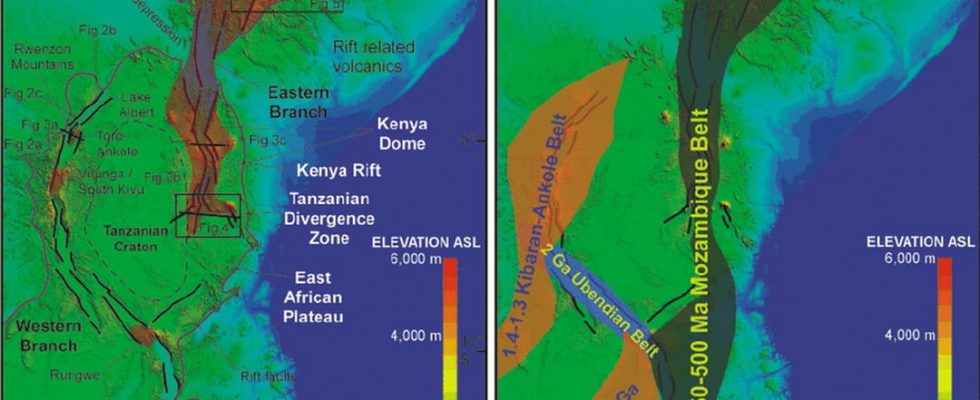 The African continent is tearing it could be cut in