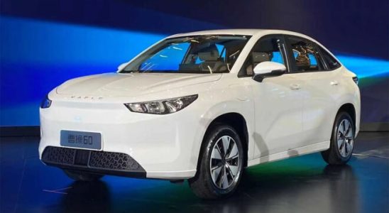 The battery pack of a Chinese electric car model has