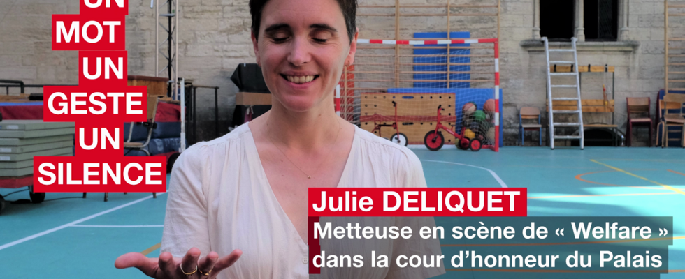 The director Julie Deliquet in a word a gesture and